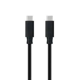 Nano Cable Cable USB 3.1 Tipo-C 10.01.4102 - USB-C Macho a USB-C Macho, 100W, 10 Gbps, 4K@60Hz, Thunderbolt 3, 2 Metros, Negro